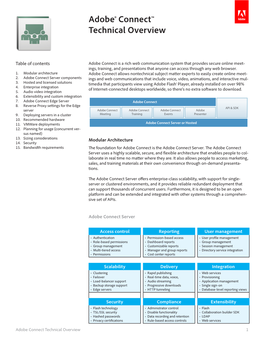 Adobe® Connect™ Technical Overview