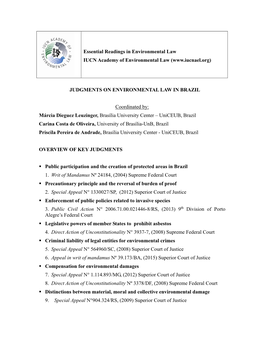 ( Judgments on Environmental Law in Br