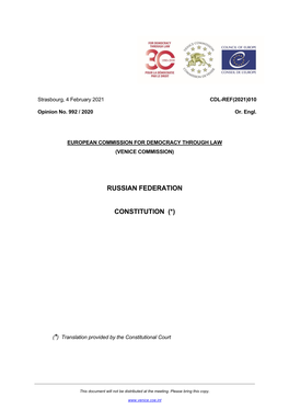 Russian Federation Constitution