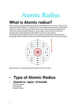 Atomic Radius