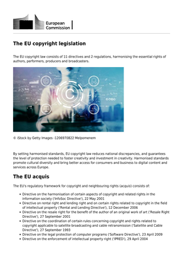 The EU Copyright Legislation