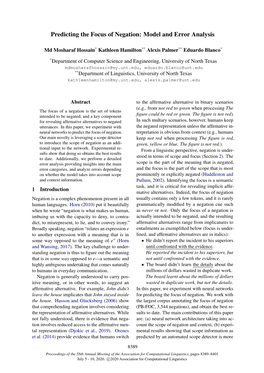 Predicting the Focus of Negation: Model and Error Analysis