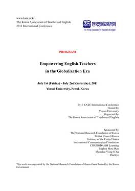 Empowering English Teachers in the Globalization Era