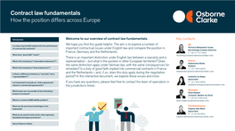 Contract Law Fundamentals How the Position Differs Across Europe