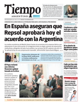 En España Aseguran Que Repsol Aprobará Hoy El Acuerdo Con La Argentina