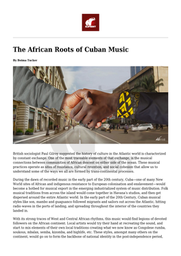 The African Roots of Cuban Music,The Music of the Nyayo Era,Kenyans' Elusive Search for a Cultural Identity,How Afrobeat(S)