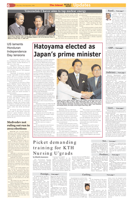 Hatoyama Elected As Japan's Prime Minister