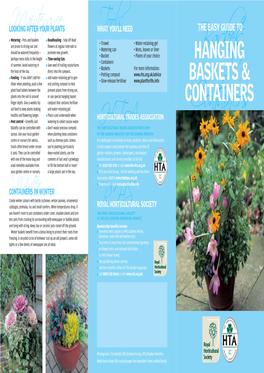 HTA – Hanging Baskets & Containers Guide