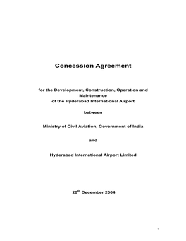 Concession Agreement