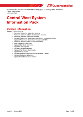 Central West System Information Pack