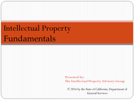 Intellectual Property Fundamentals