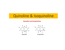 Quinoline & Isoquinoline