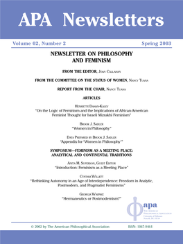 Feminism & Philosophy Vol.2 No.2