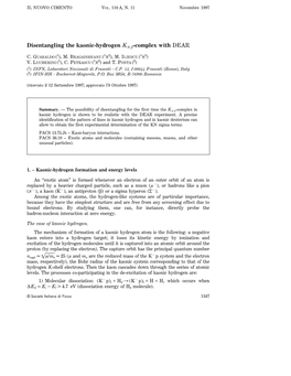 Disentangling the Kaonic-Hydrogen Kfβ-Complex with DEAR