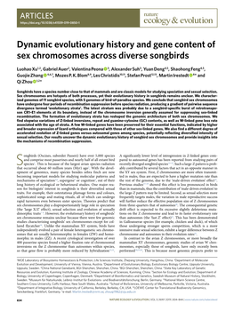 Dynamic Evolutionary History and Gene Content of Sex Chromosomes Across Diverse Songbirds