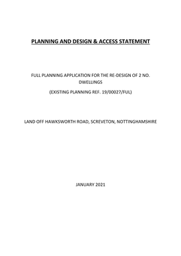 Planning and Design & Access Statement