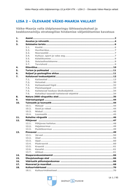 LISA 2 – Ülevaade Väike-Maarja Vallast