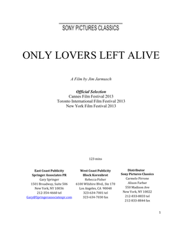 Only Lovers Left Alive