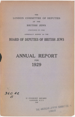 Annual Report 1929