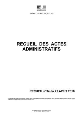 Recueil Des Actes Administratifs