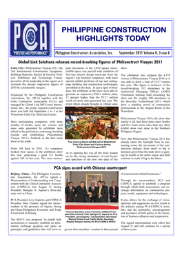 Philippine Construction Highlights Today