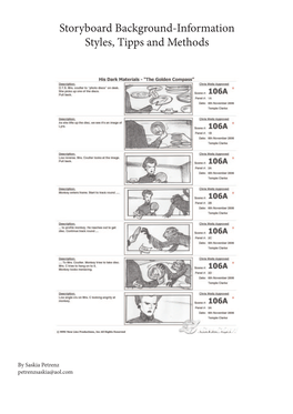 Storyboard Background-Information Styles, Tipps and Methods