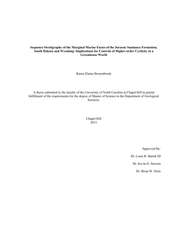 Sequence Stratigraphy of the Marginal Marine Facies of the Jurassic