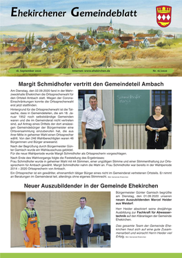 Ehekirchener Gemeindeblatt