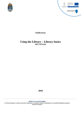 Library Basics -. | Óbudai Egyetem Könyvtára