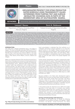 Groundwater Prospect for Siting Productive Water