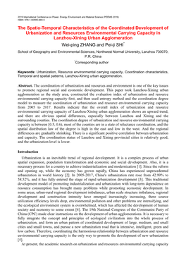 The Spatio-Temporal Characteristics of the Coordinated Development Of