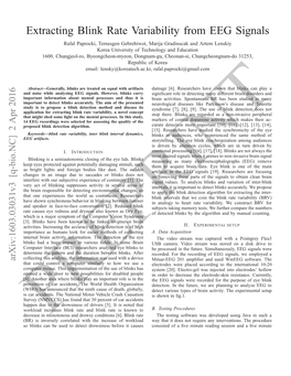 Extracting Blink Rate Variability from EEG Signals