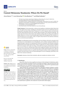 Current Melanoma Treatments: Where Do We Stand?