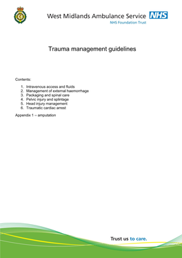 Trauma Management Guidelines