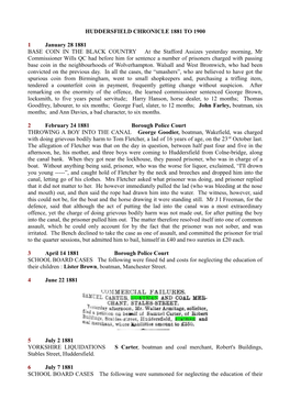 Huddersfield Chronicle 1881 to 1900