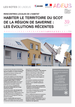 Scot De La Région De Saverne : 39 Les Évolutions Récentes Mai 2011