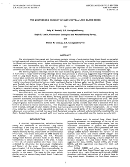 The Stratigraphic Framework and Quaternary Geologic History of East