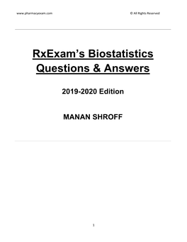 Rxexam's Biostatistics Questions & Answers