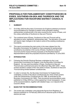 Parliamentary Constituences