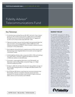 Fidelity Advisor® Telecommunications Fund