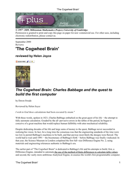 'The Cogwheel Brain'