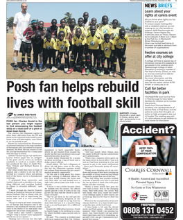 Posh Fan Helps Rebuild Lives with Football Skill