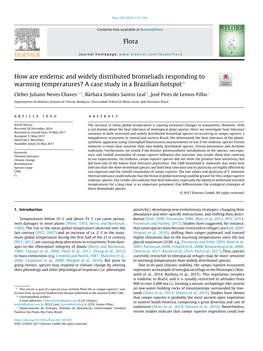 How Are Endemic and Widely Distributed Bromeliads Responding To