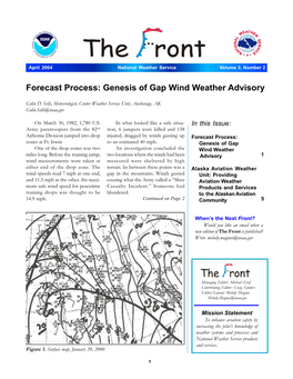 Genesis of Gap Wind Weather Advisory