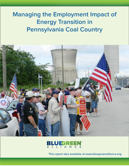 Managing the Employment Impact of Energy Transition in Pennsylvania Coal Country