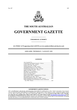 Government Gazette