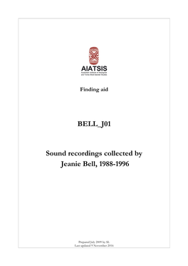 Guide to Sound Recordings by Jeanie Bell