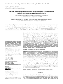 Trombidiformes: Tenuipalpidae) at Different Temperature and Humidity Levels