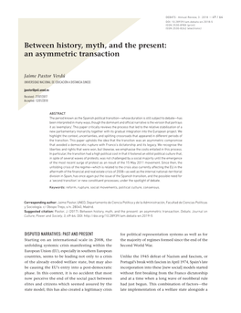 Between History, Myth, and the Present: an Asymmetric Transaction