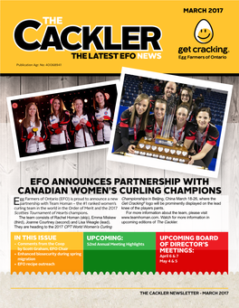 EFO Announces Partnership with Canadian Women's Curling